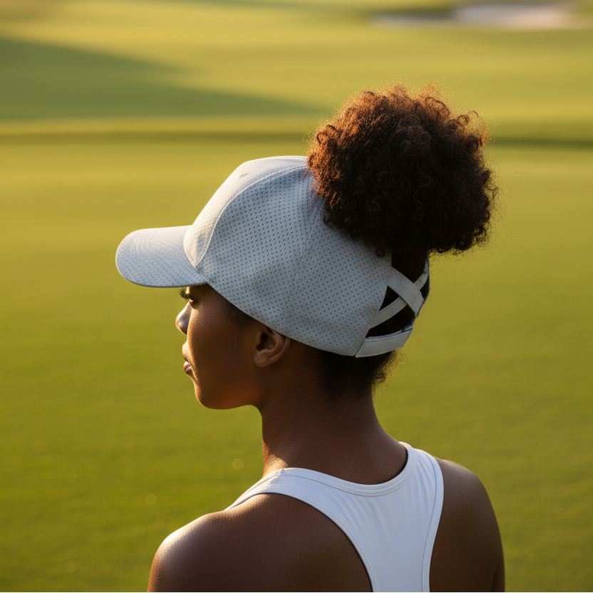 Ponytail Cap - Black Lady with Bun